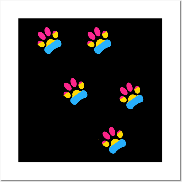 Pansexual Pride Paws Wall Art by Skrayer1219